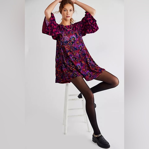 Free people mini velvet en velours dress - Picture 4 of 6